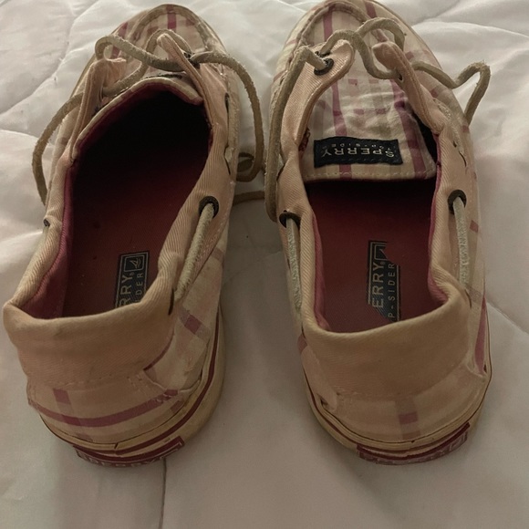 Sperry Pink Plaid Canvas Loafers - Picture 4 of 9